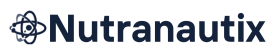 Elegant Nutranautix Logo with Atom Orbit Icon