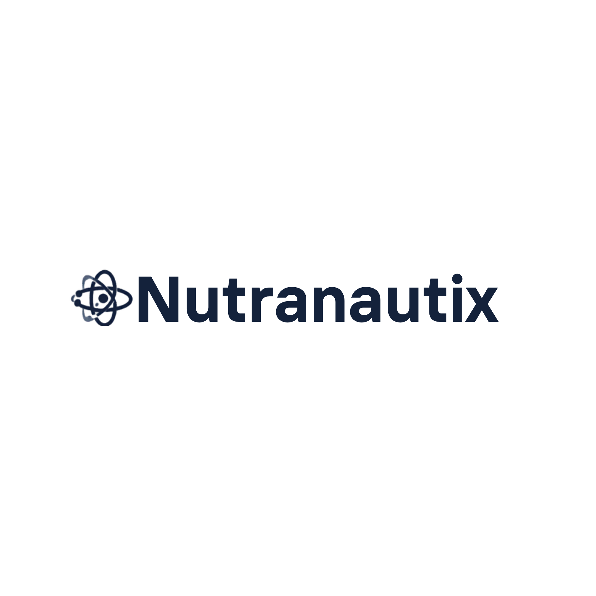 Elegant Nutranautix Logo with Atom Orbit Icon
